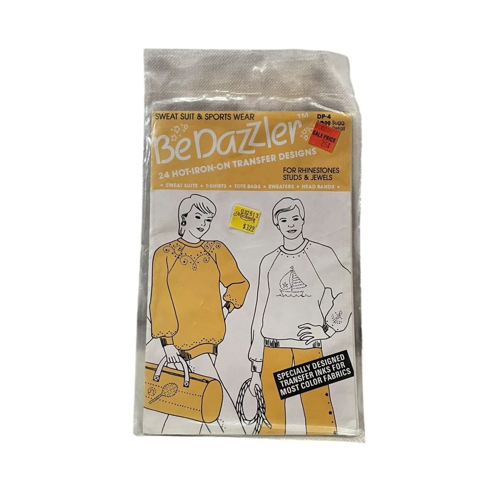 Sweat Suit & Sport Wear Vintage 1987 BeDazzler 24 Hot-Iron Transfer NEW Sealed
